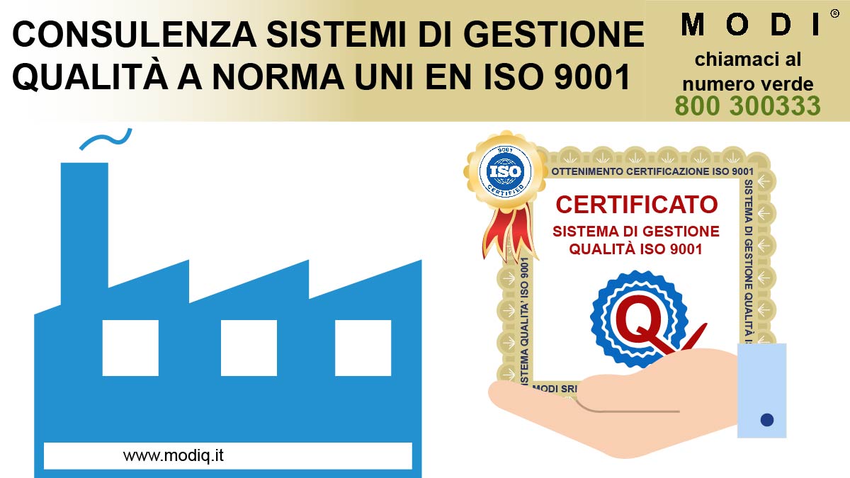consulenza ISO 9001 aggregati prodotti